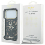 Guess IML 4G Script Metal Logo MagSafe dėklas iPhone 18 Pro - burgundiškos spalvos -- iPhone 18 Pro