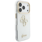 Guess IML 4G Script Metal dėklas iPhone 17 Pro Max / 18 Pro Max - baltas -- iPhone 17 Pro Max / iPhone 18 Pro Max