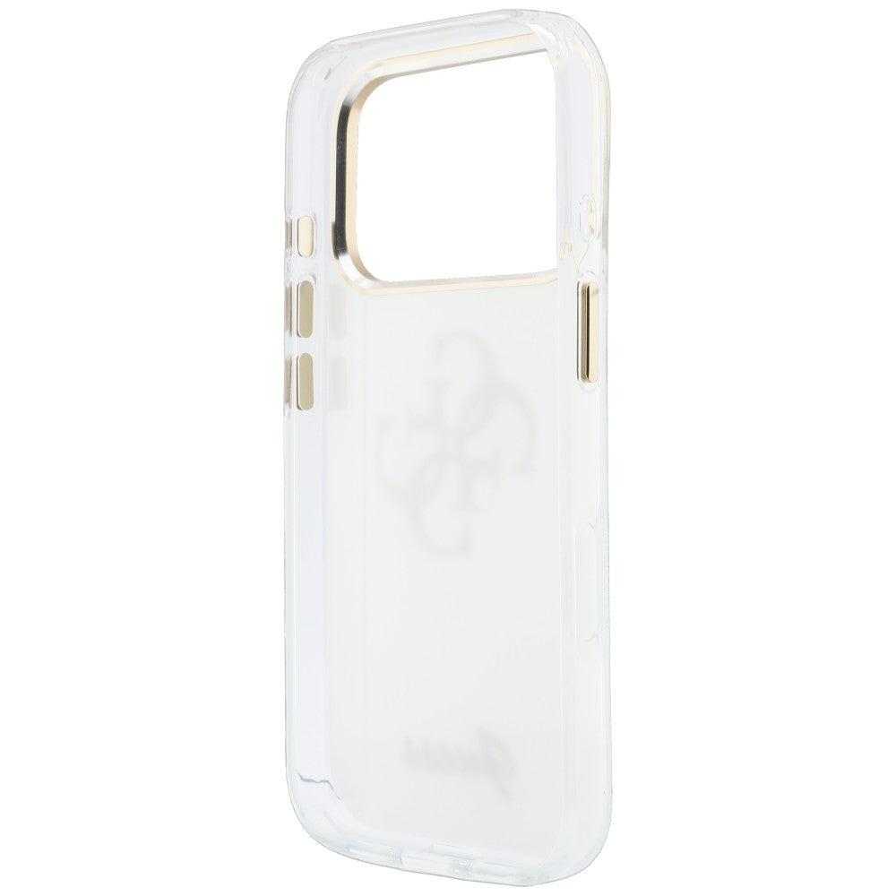 Guess IML 4G Script Metal dėklas iPhone 17 Pro Max / 18 Pro Max - baltas -- iPhone 17 Pro Max / iPhone 18 Pro Max
