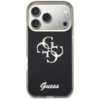 Guess IML 4G Script Metal dėklas skirtas iPhone 17 Pro Max / 18 Pro Max - Juoda -- iPhone 17 Pro Max / iPhone 18 Pro Max