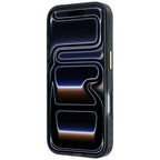Guess IML 4G Script Metal dėklas skirtas iPhone 17 Pro Max / 18 Pro Max - Juoda ir ruda -- iPhone 17 Pro Max / iPhone 18...