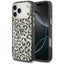 Guess IML Leopard Glitter Triangle Logo MagSafe dėklas iPhone 17 Pro Max / 18 Pro Max - Juoda -- iPhone 17 Pro Max /...