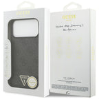 Guess Leather 4G Triangle Strass MagSafe dėklas skirtas iPhone 17 Pro Max / 18 Pro Max - Juoda -- iPhone 17 Pro Max /...