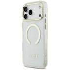 Guess Metalinio Kontūro MagSafe dėklas iPhone 17 Pro Max / 18 Pro Max - auksinė -- iPhone 17 Pro Max / iPhone 18 Pro Max