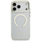 Guess Metalinio Kontūro MagSafe dėklas iPhone 17 Pro Max / 18 Pro Max - auksinė -- iPhone 17 Pro Max / iPhone 18 Pro Max