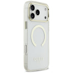 Guess Metalinio Kontūro MagSafe dėklas iPhone 17 Pro Max / 18 Pro Max - auksinė -- iPhone 17 Pro Max / iPhone 18 Pro Max