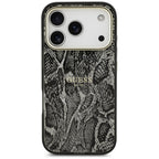 Guess Pytono Rašto MagSafe dėklas iPhone 17 Pro / 18 Pro - juoda -- iPhone 17 Pro / iPhone 18 Pro