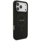 Guess Saffiano Klasikinio Logotipo MagSafe dėklas iPhone 17 Pro Max / 18 Pro Max - juoda -- iPhone 17 Pro Max / iPhone 18...