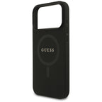 Guess Saffiano Klasikinio Logotipo MagSafe dėklas iPhone 17 Pro Max / 18 Pro Max - juoda -- iPhone 17 Pro Max / iPhone 18...