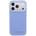 Karl Lagerfeld Grained Allover Logo Metal Elongated MagSafe dėklas iPhone 17 Pro Max / 18 Pro Max - Mėlyna -- iPhone 17...