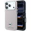 Karl Lagerfeld Grained Choupette Head Metal MagSafe dėklas iPhone 17 Pro / 18 Pro - Rožinė -- iPhone 17 Pro / iPhone 18 Pro