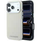 Karl Lagerfeld tekstūrinis pailgo logotipo MagSafe dėklas iPhone 17 Pro Max / 18 Pro Max - Beži -- iPhone 17 Pro Max /...