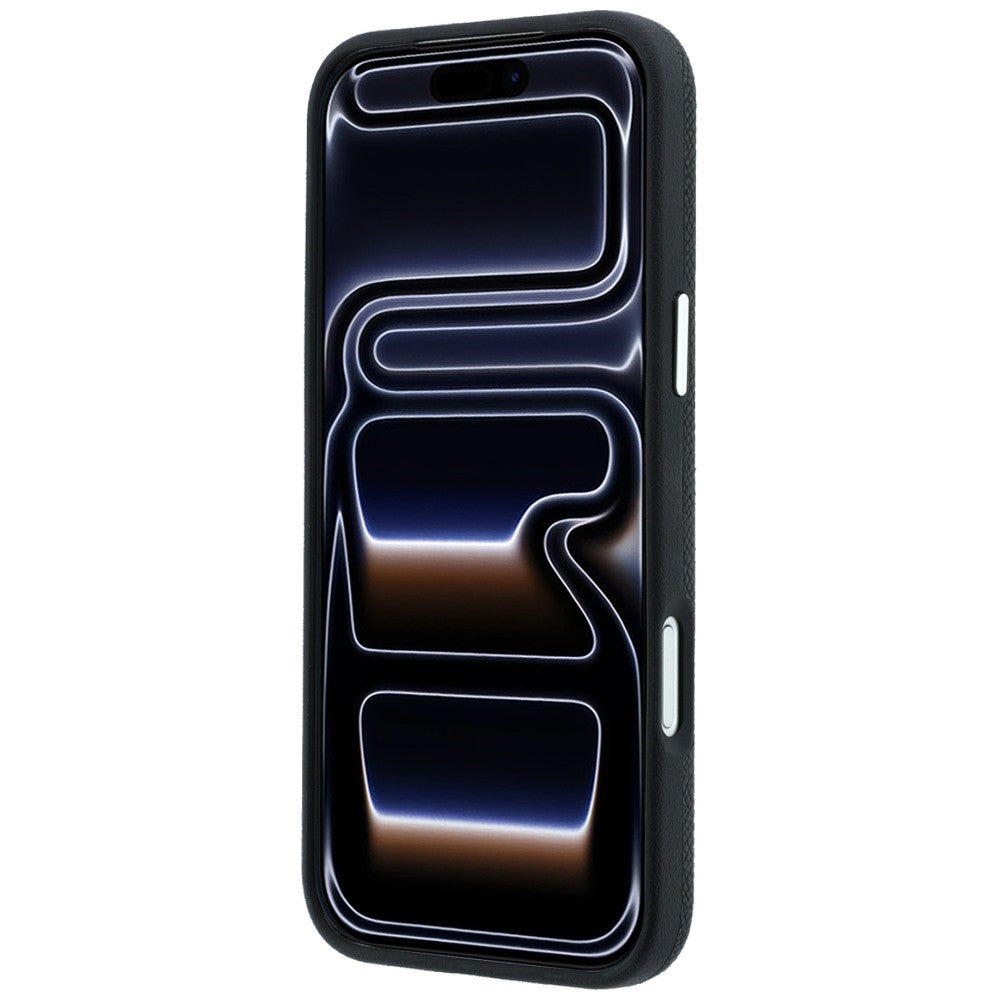 Karl Lagerfeld tekstūrinto pailginto logotipo MagSafe dėklas iPhone 17 Pro Max / 18 Pro Max - juodas -- iPhone 17 Pro Max...