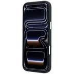 Karl Lagerfeld tekstūrinto pailginto logotipo MagSafe dėklas iPhone 17 Pro Max / 18 Pro Max - juodas -- iPhone 17 Pro Max...
