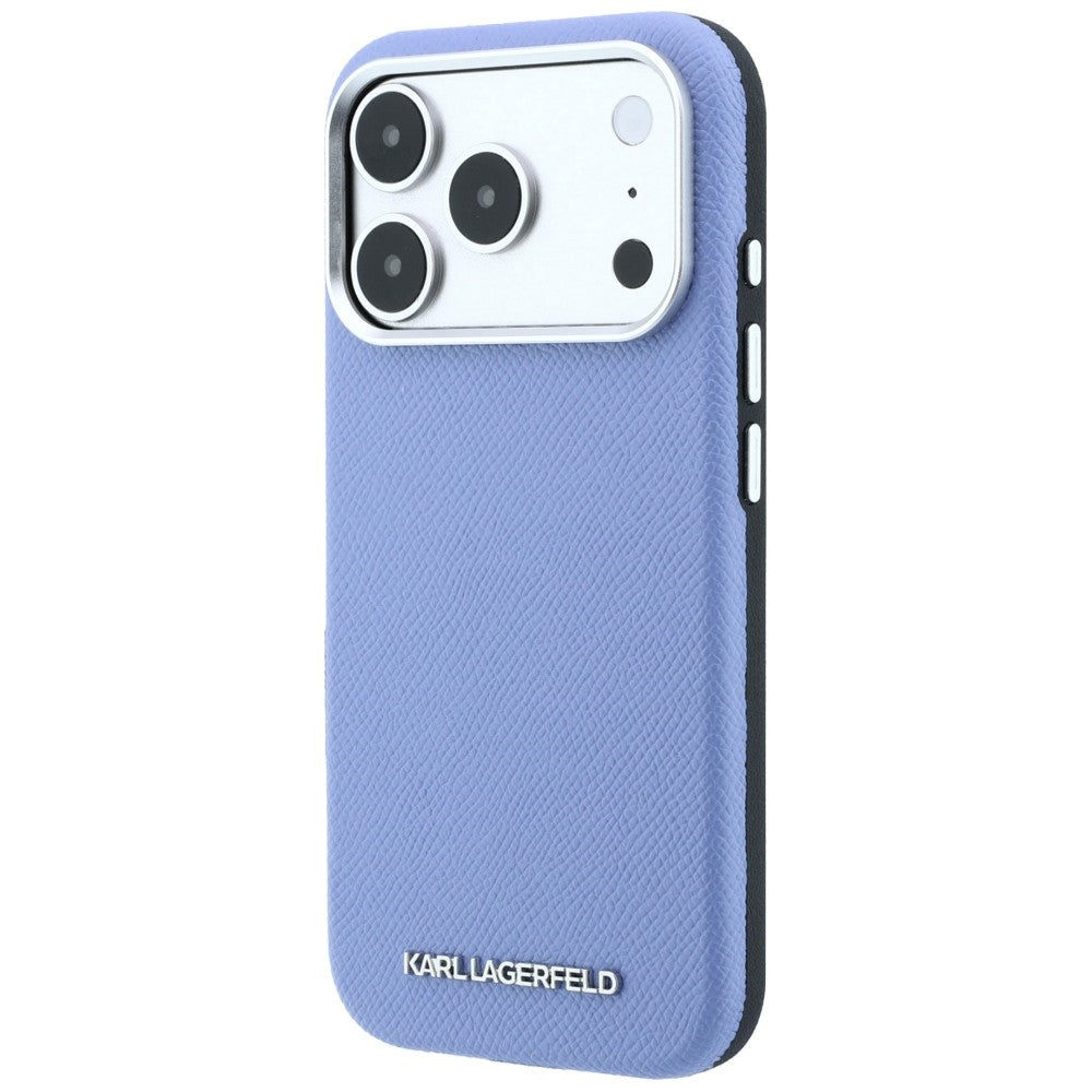 Karl Lagerfeld tekstūrinto pailginto logotipo MagSafe dėklas iPhone 17 Pro Max / 18 Pro Max - mėlynas -- iPhone 17 Pro...