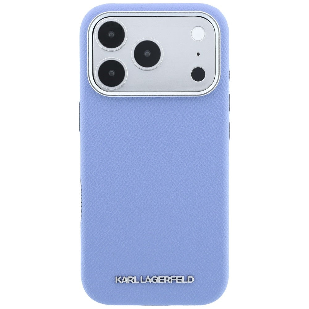 Karl Lagerfeld tekstūrinto pailginto logotipo MagSafe dėklas iPhone 17 Pro Max / 18 Pro Max - mėlynas -- iPhone 17 Pro...