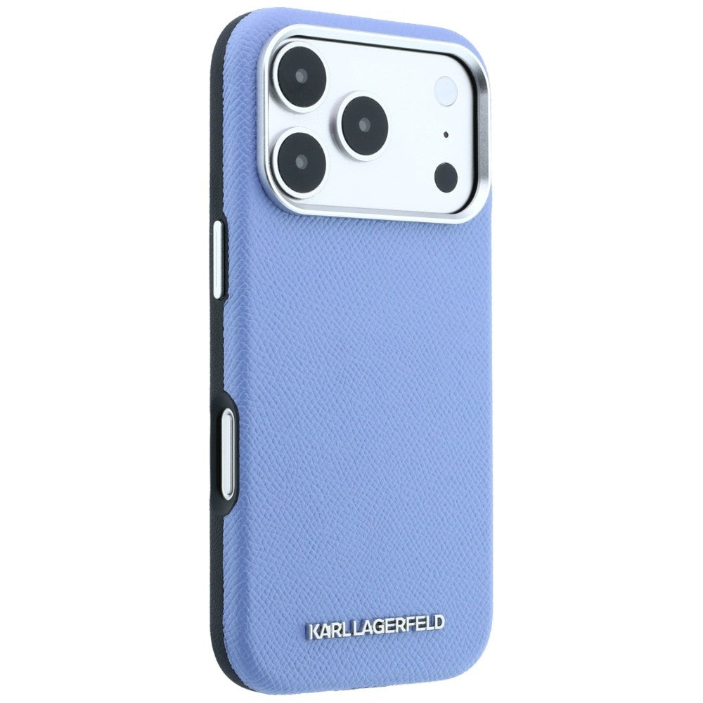 Karl Lagerfeld tekstūrinto pailginto logotipo MagSafe dėklas iPhone 17 Pro Max / 18 Pro Max - mėlynas -- iPhone 17 Pro...