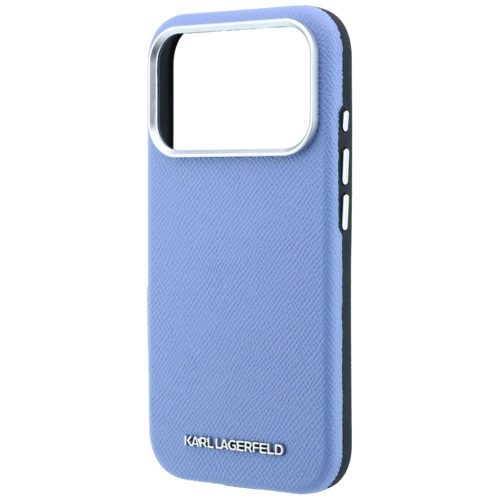 Karl Lagerfeld tekstūrinto pailginto logotipo MagSafe dėklas iPhone 17 Pro Max / 18 Pro Max - mėlynas -- iPhone 17 Pro...