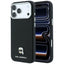 Dėklas iPhone 18 Pro Max / 17 Pro Max - Karl Lagerfeld Grained Karl Head Metal MagSafe, juodas -- iPhone 18 Pro Max /...