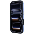 Karl Lagerfeld grūdinto monochrominio dervinės logotipo MagSafe dėklas iPhone 17 Pro / 18 Pro - Šviesiai mėlyna -- iPhone...