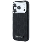 Karl Lagerfeld Grūdinto Mono Resin logotipo MagSafe dėklas iPhone 17 Pro Max / 18 Pro Max - Juoda -- iPhone 17 Pro Max /...