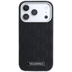 Karl Lagerfeld Grūdinto Mono Resin logotipo MagSafe dėklas iPhone 17 Pro Max / 18 Pro Max - Juoda -- iPhone 17 Pro Max /...