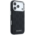 Karl Lagerfeld Grūdinto Mono Resin logotipo MagSafe dėklas iPhone 17 Pro Max / 18 Pro Max - Juoda -- iPhone 17 Pro Max /...