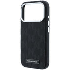 Karl Lagerfeld Grūdinto Mono Resin logotipo MagSafe dėklas iPhone 17 Pro Max / 18 Pro Max - Juoda -- iPhone 17 Pro Max /...