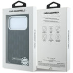 Karl Lagerfeld Grūdinto Mono Resin logotipo MagSafe dėklas iPhone 17 Pro Max / 18 Pro Max - Juoda -- iPhone 17 Pro Max /...
