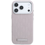 Karl Lagerfeld Grūdinto Mono Resin logotipo MagSafe dėklas iPhone 17 Pro Max / 18 Pro Max - Rožinė -- iPhone 17 Pro Max /...