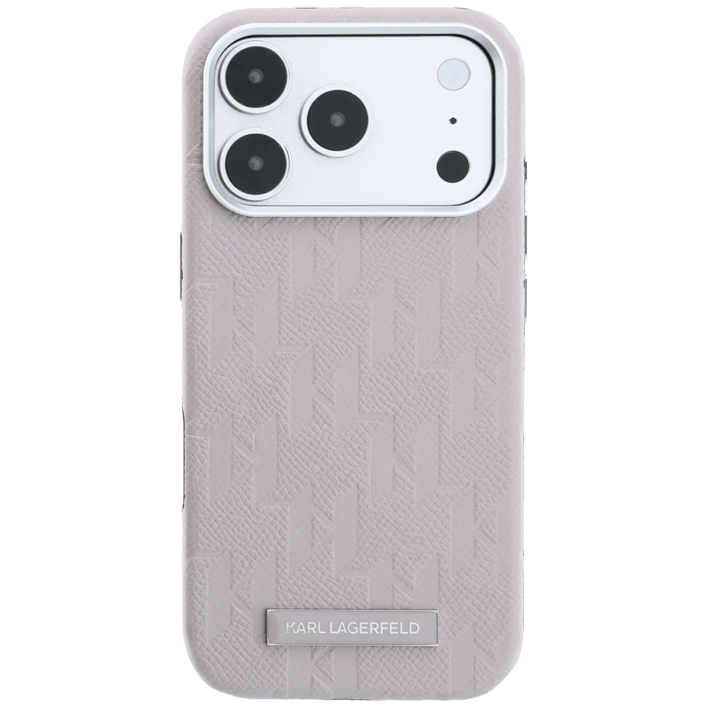Karl Lagerfeld Grūdinto Mono Resin logotipo MagSafe dėklas iPhone 17 Pro Max / 18 Pro Max - Rožinė -- iPhone 17 Pro Max /...