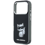 Karl Lagerfeld IML Choupette kūno eskizo spausdinys MagSafe dėklas iPhone 17 Pro / 18 Pro - juoda -- iPhone 17 Pro /...