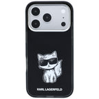 Karl Lagerfeld IML Choupette kūno eskizo spausdinys MagSafe dėklas iPhone 17 Pro Max / 18 Pro Max - juoda -- iPhone 17...