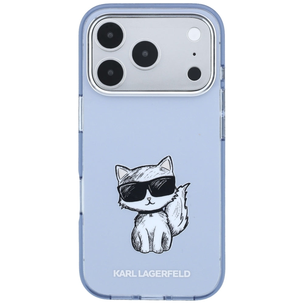 Karl Lagerfeld IML Choupette Body Sketch Print MagSafe dėklas iPhone 17 Pro / 18 Pro - Šviesiai rožinė -- iPhone 17 Pro /...