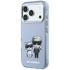 Karl Lagerfeld IML Karl&Choupette Bodies Sketch Print MagSafe dėklas iPhone 17 Pro / 18 Pro - šviesi mėlyna -- iPhone 17...