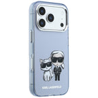 Karl Lagerfeld IML Karl&Choupette Bodies Sketch Print MagSafe dėklas iPhone 17 Pro / 18 Pro - šviesi mėlyna -- iPhone 17...