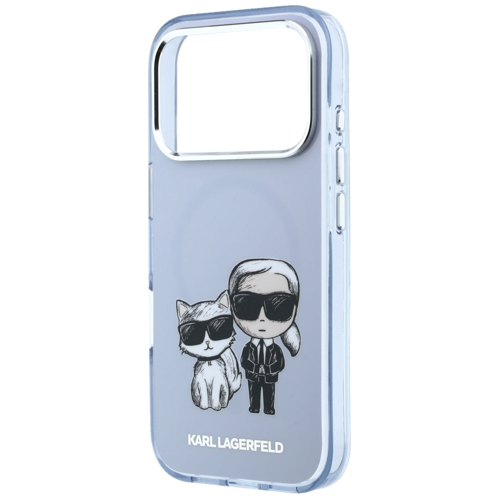 Karl Lagerfeld IML Karl&Choupette Bodies Sketch Print MagSafe dėklas iPhone 17 Pro / 18 Pro - šviesi mėlyna -- iPhone 17...