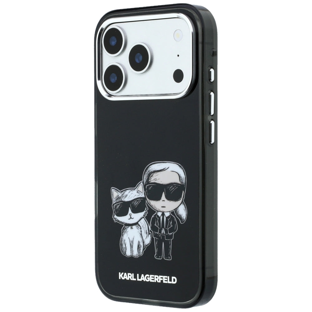 Karl Lagerfeld IML Karl&Choupette Bodies Sketch Print MagSafe dėklas iPhone 17 Pro Max / 18 Pro Max - juodas -- iPhone 17...
