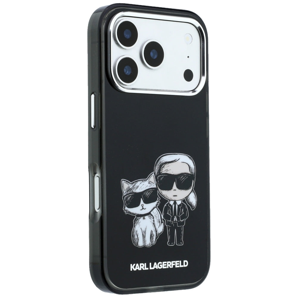 Karl Lagerfeld IML Karl&Choupette Bodies Sketch Print MagSafe dėklas iPhone 17 Pro Max / 18 Pro Max - juodas -- iPhone 17...