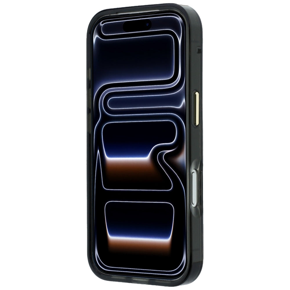 Karl Lagerfeld IML Signature Zebra Glitter MagSafe dėklas iPhone 17 Pro / 18 Pro - auksinė -- iPhone 17 Pro / iPhone 18 Pro