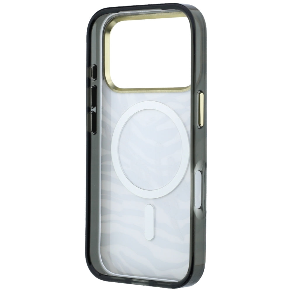 Karl Lagerfeld IML Signature Zebra Glitter MagSafe dėklas iPhone 17 Pro Max / 18 Pro Max - Auksinis -- iPhone 17 Pro Max...