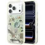 Karl Lagerfeld Liquid Glitter Beach & Sand dėklas iPhone 17 Pro / 18 Pro - Smėlio spalva -- iPhone 17 Pro / iPhone 18 Pro