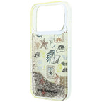 Karl Lagerfeld Liquid Glitter Beach & Sand dėklas iPhone 17 Pro / 18 Pro - Smėlio spalva -- iPhone 17 Pro / iPhone 18 Pro