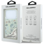Karl Lagerfeld Liquid Glitter Beach & Sand dėklas iPhone 17 Pro / 18 Pro - Smėlio spalva -- iPhone 17 Pro / iPhone 18 Pro