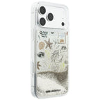 Karl Lagerfeld Liquid Glitter Beach & Sand dėklas iPhone 17 Pro Max / 18 Pro Max - Smėlio spalva -- iPhone 17 Pro Max /...