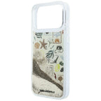 Karl Lagerfeld Liquid Glitter Beach & Sand dėklas iPhone 17 Pro Max / 18 Pro Max - Smėlio spalva -- iPhone 17 Pro Max /...