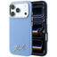 Karl Lagerfeld Saffiano Small Script Metal Logo MagSafe dėklas iPhone 17 Pro / 18 Pro - Šviesiai mėlyna -- iPhone 17 Pro...