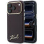 Karl Lagerfeld Saffiano Small Script Metal Logo MagSafe dėklas iPhone 17 Pro Max / 18 Pro Max - Burgundy -- iPhone 17 Pro...