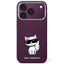 Karl Lagerfeld Smooth Choupette Sketch MagSafe dėklas iPhone 17 Pro / 18 Pro - burgundy -- iPhone 17 Pro / iPhone 18 Pro