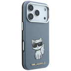 Karl Lagerfeld Smooth Choupette Sketch MagSafe dėklas iPhone 18 Pro / 17 Pro - šviesi mėlyna -- iPhone 17 Pro / iPhone 18 Pro